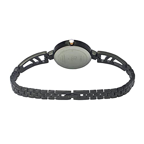 TIMEX Fria Analog Watch for Women with Green Round Dial & Gunmetal Brass Bracelet Band Water Resistant Women's Wrist Watches - TWEL15203 - Image 5