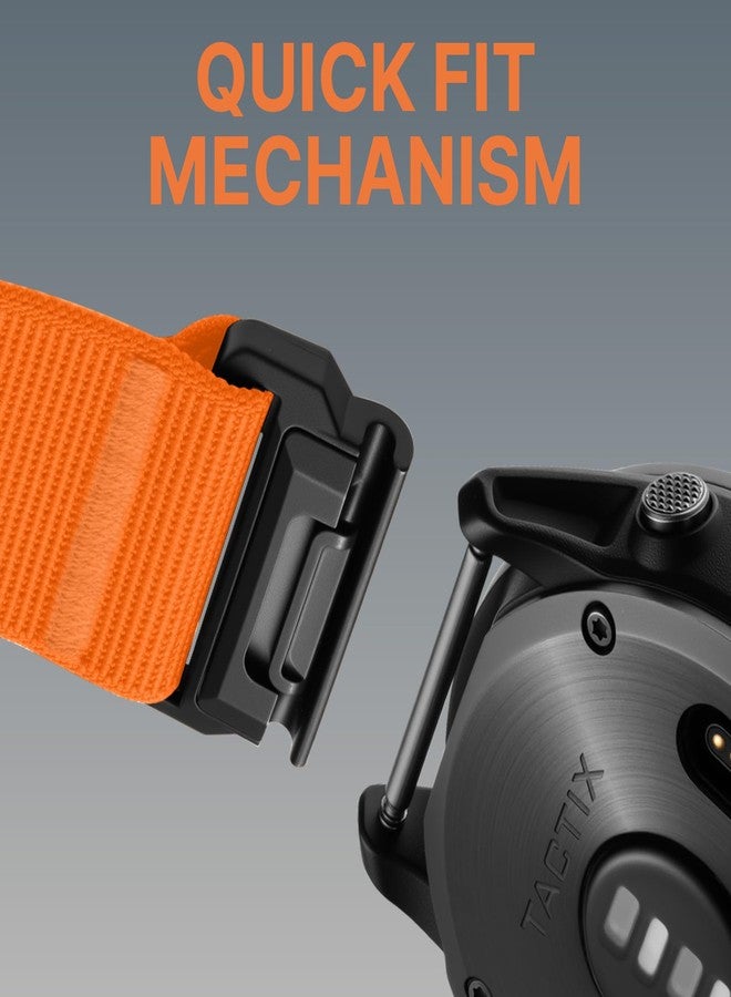 Bandletic Nylon Compatible with Garmin Fenix 8 Pro Band - 26mm Quick Fit Sports Strap for Fenix 7X 6X Pro/5X Plus/3/3 HR/Instinct 2X Solar 3 50mm/Enduro/Quatix/Tactix/Epix Pro 2/D2 Mach 1/Descent Mk3i - Image 3