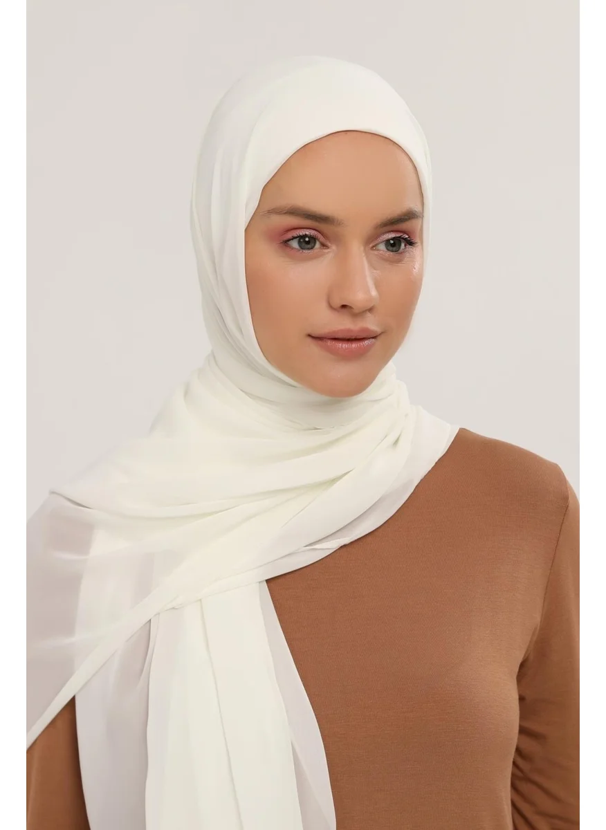 التوبة Ready Practical Luxury Snap-on Elastic Bonnet Chiffon Shawl