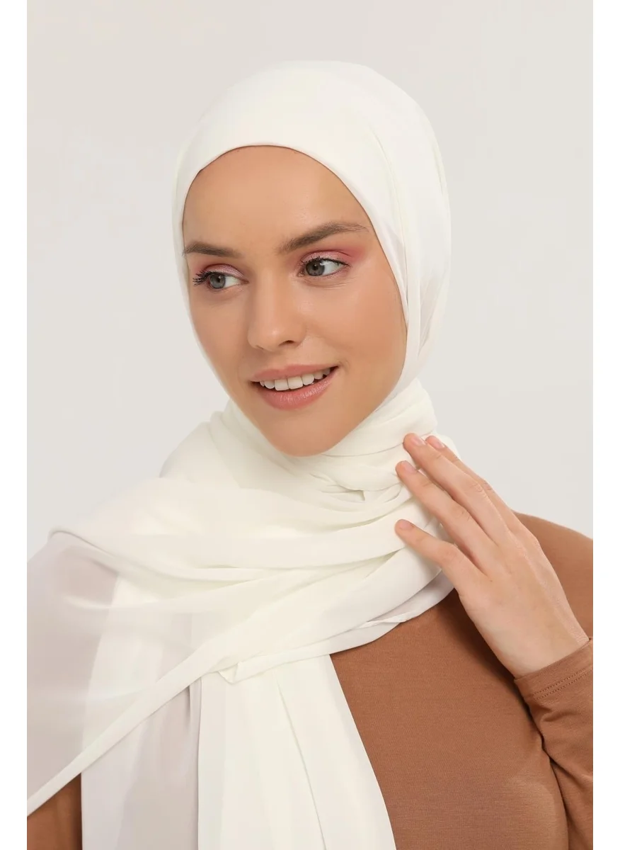 Altobeh Ready Practical Luxury Snap-on Elastic Bonnet Chiffon Shawl