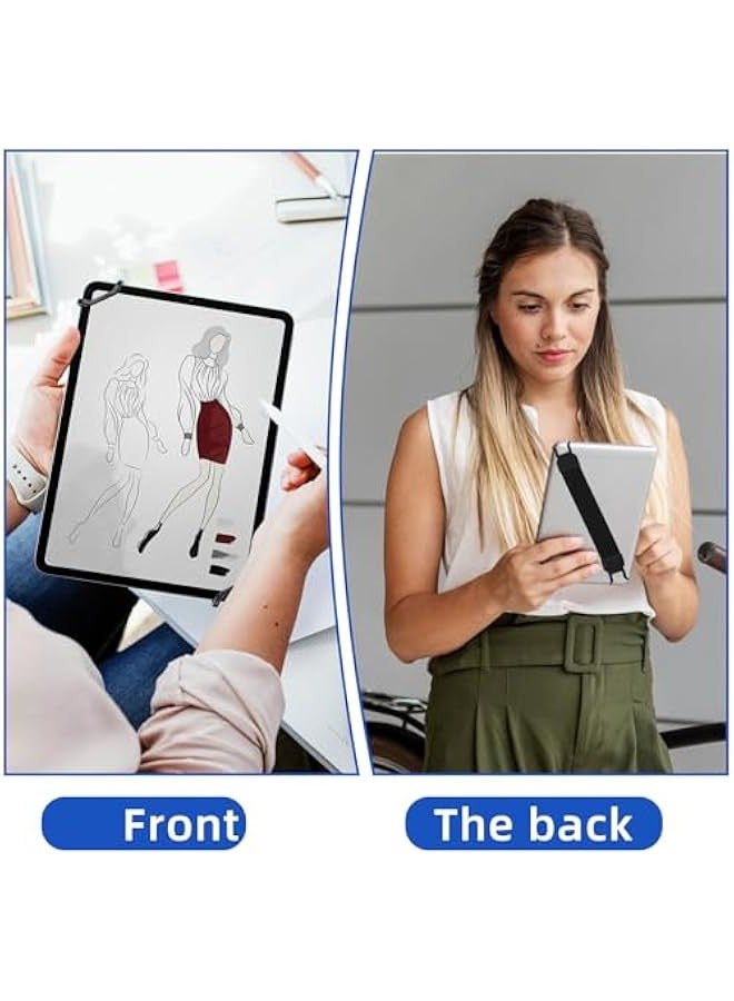 Universal Tablet Finger Grip Holder with High Elasticity Hand Strap Stretchable to 8.27-14.96 inches for E-Reader - Image 5