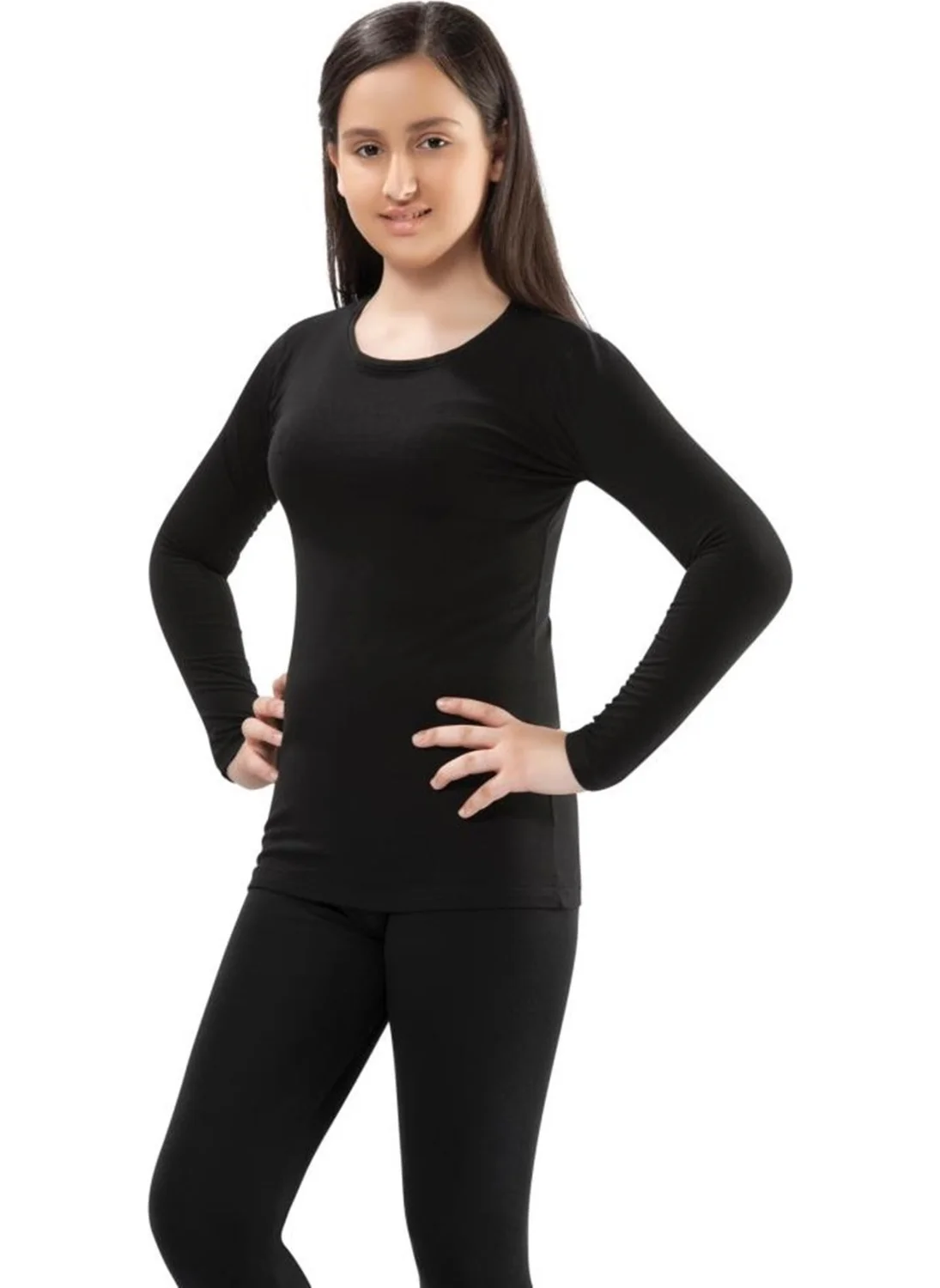 كوتا Thermal Girl Long Sleeve Undershirt Tights Underwear Set