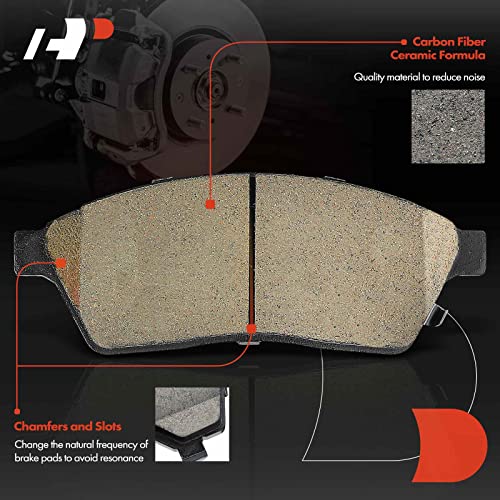 A-Premium Front Ceramic Disc Brake Pads Set Compatible with Select Cadillac and Saab Models - SRX 2010-2016, 9-4X 2011, with Hardware, 4 Pcs - Image 3