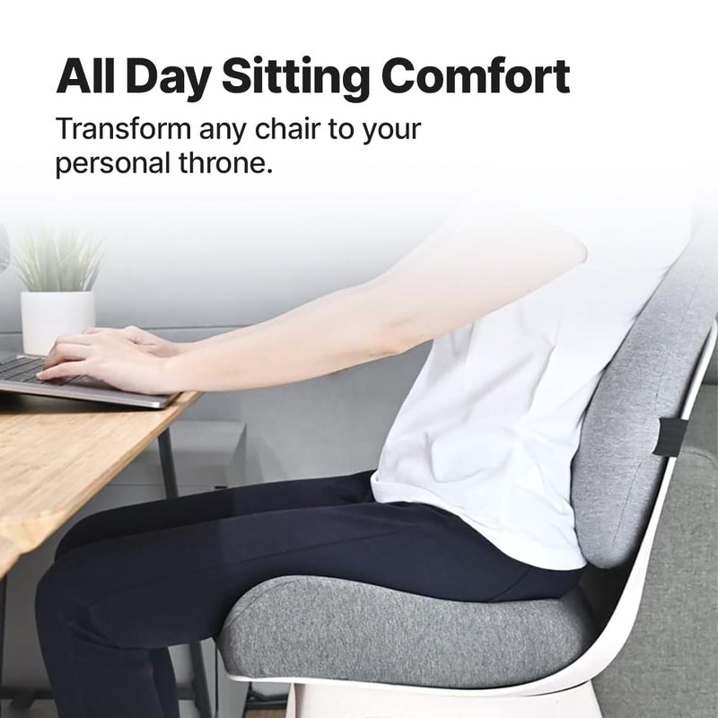 Araami Extra Dense Lumbar Pillow Patented Ergonomic Firm Back Support for Lower Back Pain Relief Lumbar Support Cushion Office Chair Car SofaPRO Chair Back Rest 17 x 16 x 4 Inch - Image 4