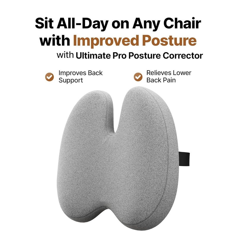 Araami Extra Dense Lumbar Pillow Patented Ergonomic Firm Back Support for Lower Back Pain Relief Lumbar Support Cushion Office Chair Car SofaPRO Chair Back Rest 17 x 16 x 4 Inch - Image 3