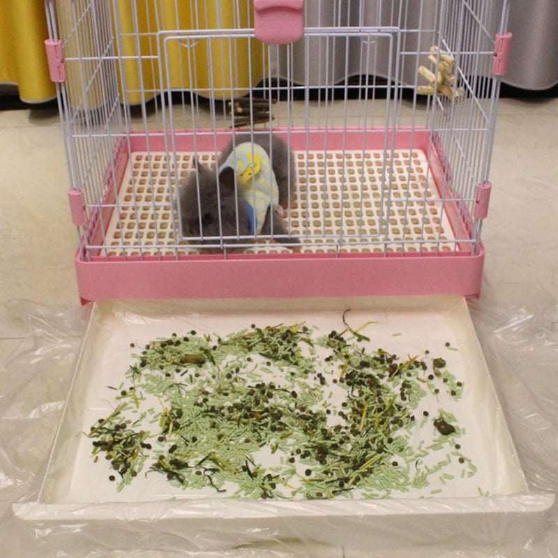 Lasenersm 100 Pieces Disposable Plastic Cage Liners for Small Animals (50x30cm, Transparent) - Image 4