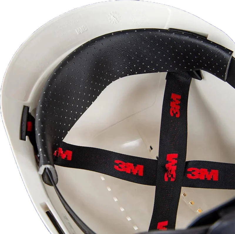 3M G3000 Adjustable Ventilated White Work Safety Helmet 5 Pieces