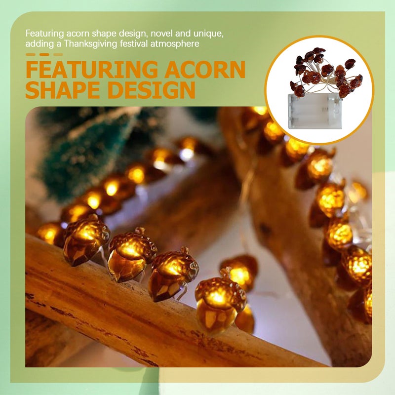 2pcs Acorn String Light Twinkle Fairy Harvest Light String(30 Beads) - Image 4