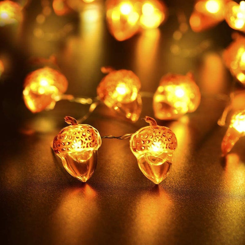 2pcs Acorn String Light Twinkle Fairy Harvest Light String(30 Beads) - Image 2