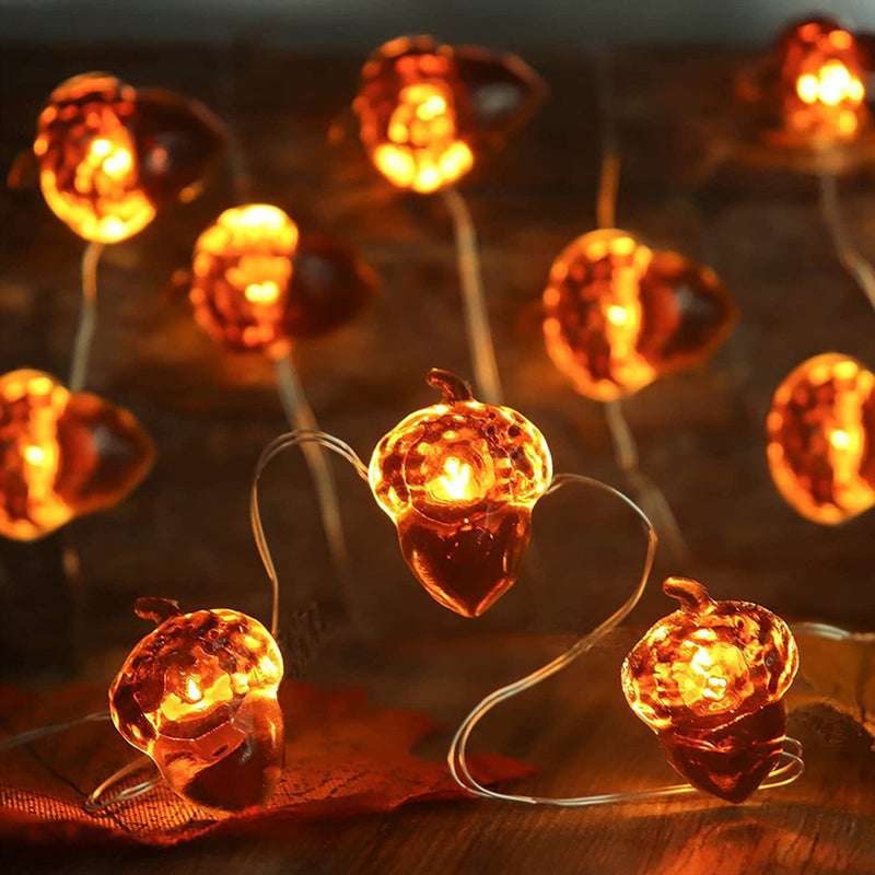 2pcs Acorn String Light Twinkle Fairy Harvest Light String(30 Beads) - Image 3