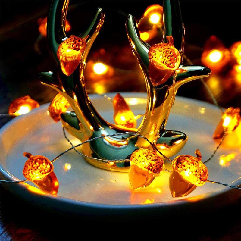 2pcs Acorn String Light Twinkle Fairy Harvest Light String(30 Beads) - Image 1