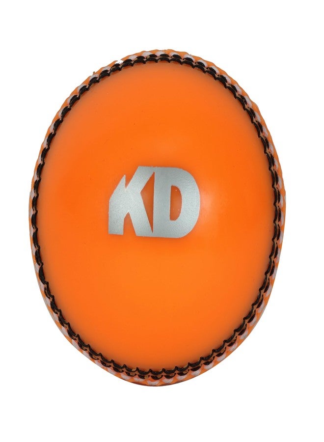 KNK Rubber Cricket Tennis Ball - Lightweight for Cricket & Tennis Practice (Pack of 3, Orange) - Image 2