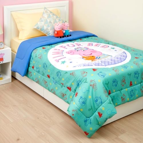 Athom Living Peppa Pig Character Themed Kids Comforter, Soft & Lightweight, Durable Bedding for Girls, Cozy & Vibrant Printed Bedspread, Machine Washable | 390 GSM, 135x220 cm - Image 2
