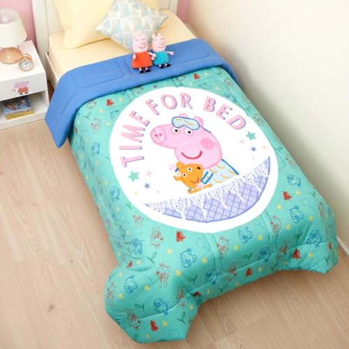 Athom Living Peppa Pig Character Themed Kids Comforter, Soft & Lightweight, Durable Bedding for Girls, Cozy & Vibrant Printed Bedspread, Machine Washable | 390 GSM, 135x220 cm - Image 5