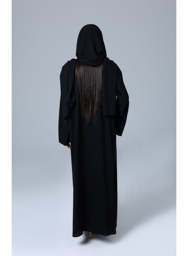 اكسا عباية فخمة تطريز دقيق كرستال - Image 3