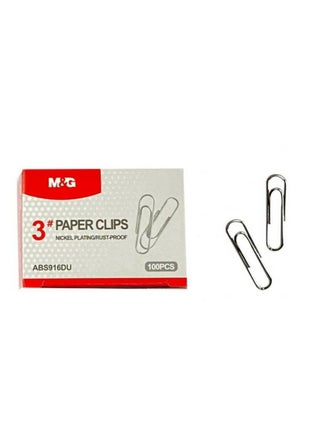 M&G Chenguang Nickel Plating Paper clips - 100pcs - No:ABS916DU - https://f.nooncdn.com/p/pzsku/ZEF967F8F8E91F9B03ACFZ/45/_/1732644647/7c973415-7e13-4b4c-81fd-53c843e95d01.jpg