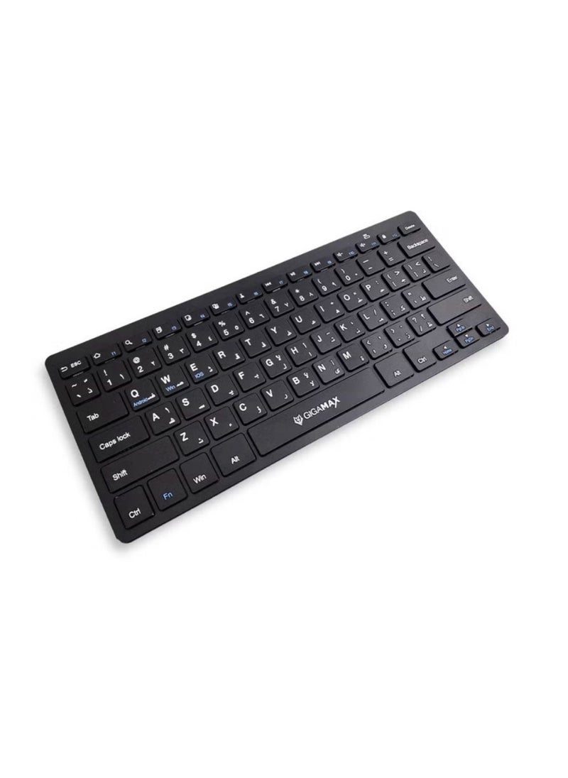 Gigamax Bluetooth Keyboard,Ultra-thin Wireless Bluetooth 5.0 Keyboard,Universal Use for iPhone/iPad Air/iPad Pro/iPad Mini/Mac,Windows,PCs,Smartphones and Tablets -black  - Image 1