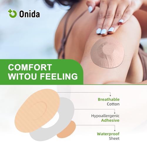 Onida لصقات أونيـدا ديكسكوم G7 اللاصقة 20 قطعة، لصقات مقاومة للماء لجهاز G7 وستيلا، شريط طبي لاصق مقصوص مسبقًا، غطاء حساس لمراقبة الجلوكوز المستمر - Image 4