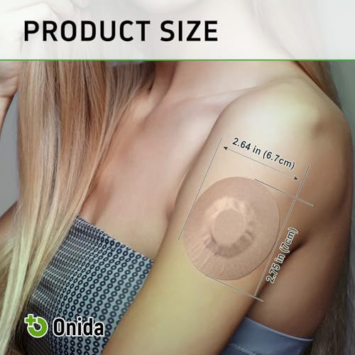 Onida لصقات أونيـدا ديكسكوم G7 اللاصقة 20 قطعة، لصقات مقاومة للماء لجهاز G7 وستيلا، شريط طبي لاصق مقصوص مسبقًا، غطاء حساس لمراقبة الجلوكوز المستمر - Image 2