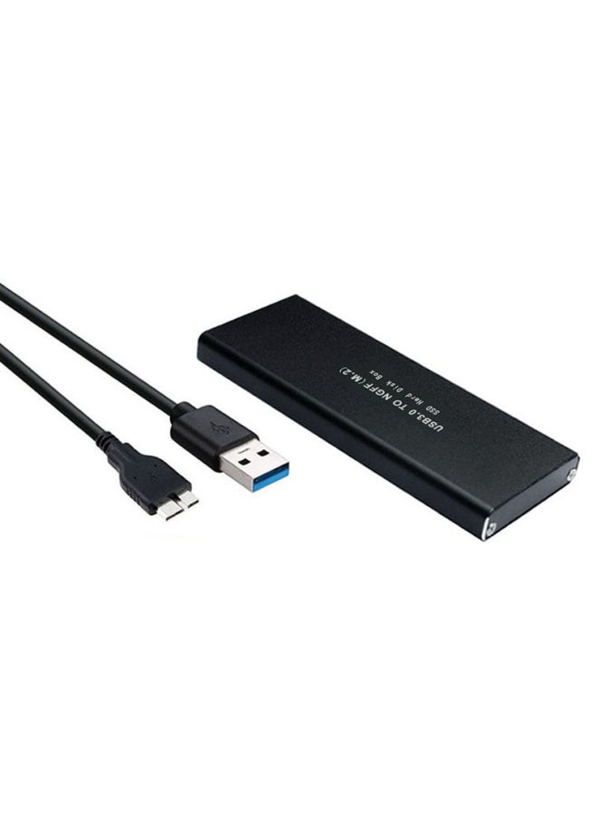 Generic - Ngff Hard Drive Box M.2 Solid State Drive Heat Dissipation Metal Shell Usb3.0 External Mobile Hard Box-Color:MN01 Black - Image 1