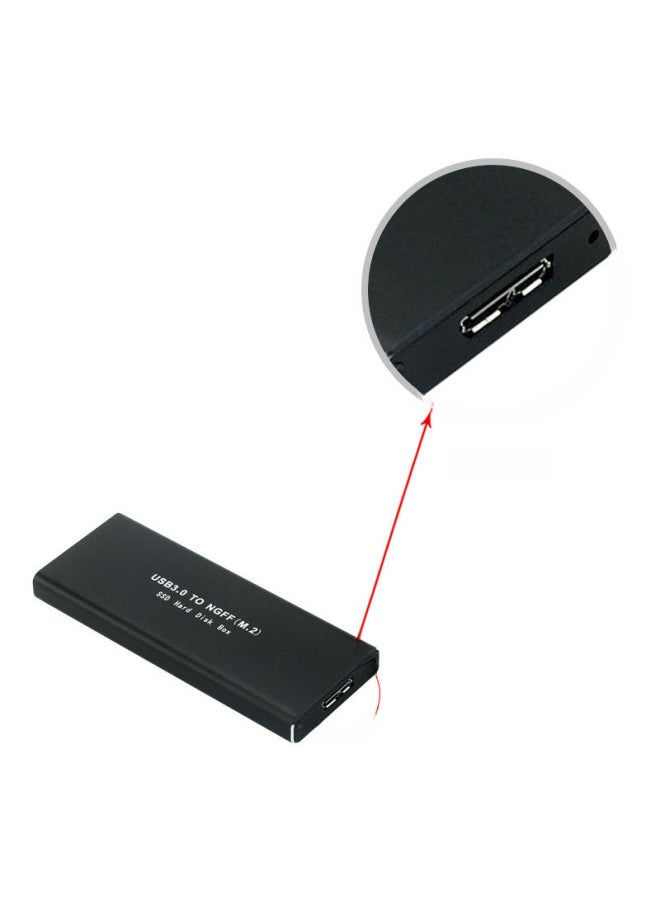 Generic - Ngff Hard Drive Box M.2 Solid State Drive Heat Dissipation Metal Shell Usb3.0 External Mobile Hard Box-Color:MN01 Black - Image 1