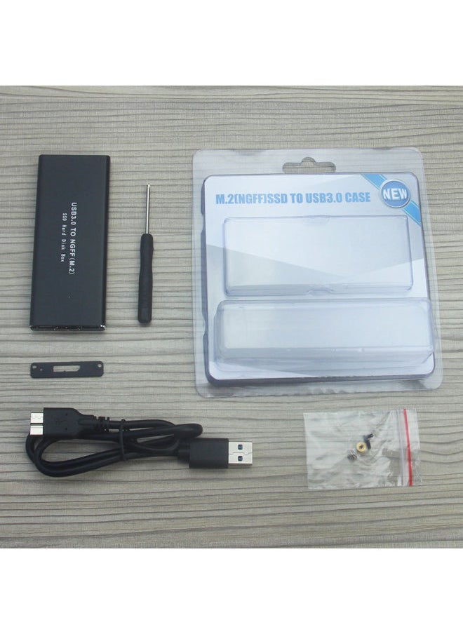 Generic - Ngff Hard Drive Box M.2 Solid State Drive Heat Dissipation Metal Shell Usb3.0 External Mobile Hard Box-Color:MN01 Black - Image 1