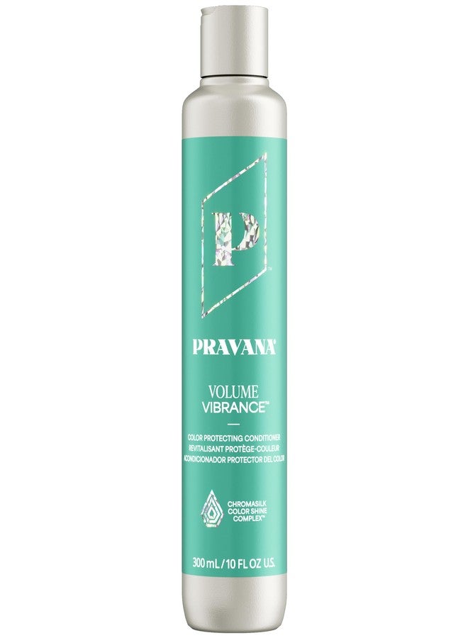 Pravana Volume Vibrance Conditioner | Adds Lightweight Volume, Lift & Fullness | For Fine, Color Treated Hair | Strengthens & Reduces Breakage | Chromasilk Enhances Shine & Protection | 10 Fl Oz - Image 1