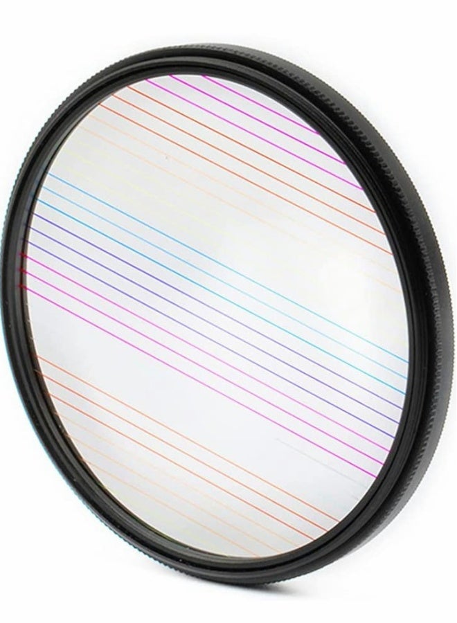 77MM Camera Len Filter, Special Film Effect Camera Len Filter Accessories, Camera Rainbow Glare Film Polarizer, Widescreen Film Polarizer Len Filter, for Professional Photography Lens (Rainbow Glare)  - Image 1