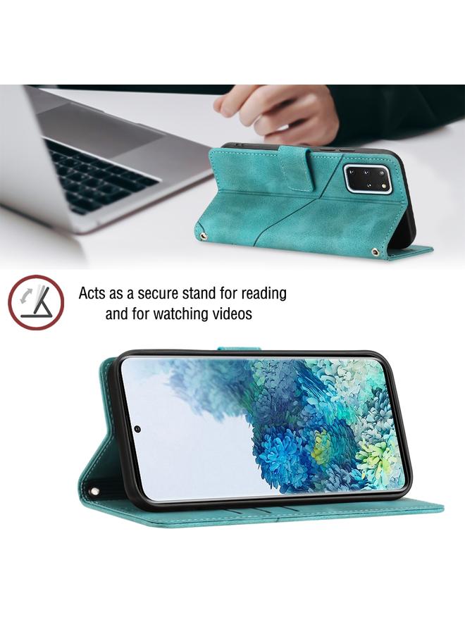 S-TOP Case For Samsung Galaxy S20+ Skin-feel Embossed Leather Phone Case - Image 4