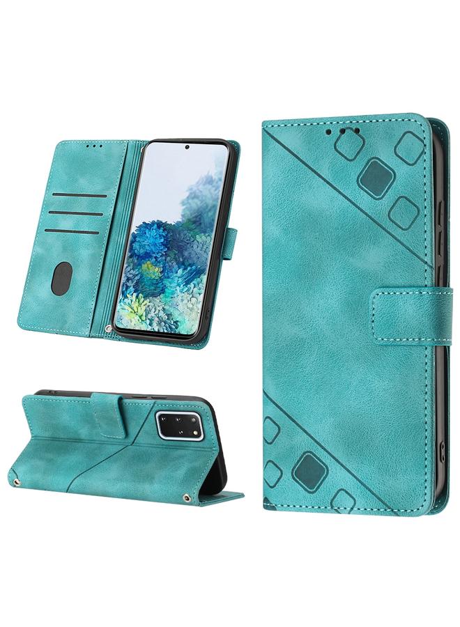 S-TOP Case For Samsung Galaxy S20+ Skin-feel Embossed Leather Phone Case - Image 1