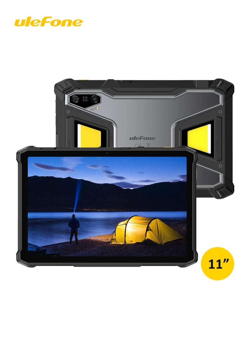 أوليفون Ulefone Armor Pad 5 Pro 5G Rugged Tablet | 12GB RAM + 512GB Storage | 11" FHD+ 90Hz Display | 24200mAh Battery, 120W Fast Charging | 64MP Night Vision | Dimensity 7400X | IP68/IP69K | Android 15 | Black - Image 1