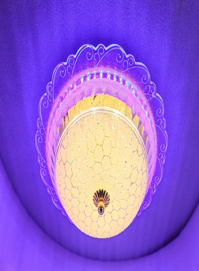 swanart مصباح سقف LED عصري من سوانارت مع مكبر صوت بلوتوث، ثريا كريستالية بثلاثة ألوان متغيرة، مصباح سقف مثبت على السطح مقاس 12 بوصة مع موسيقى، إضاءة محيطة قابلة للتعتيم لغرفة النوم وغرفة المعيشة والمطبخ - Image 4