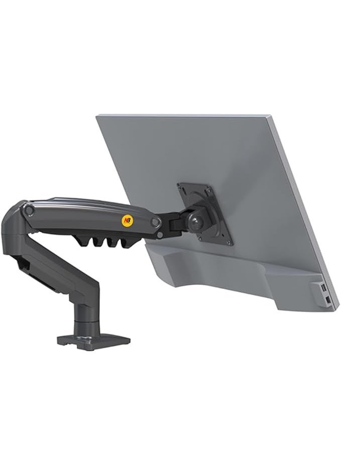 NB F80 Single Arm Shockproof Monitor Mount for 17-30 inch Tabletop Monitors - Black - Image 2