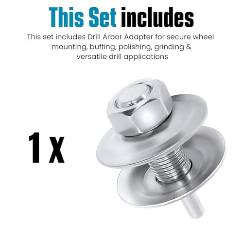 LINE10 Tools 1/2-Inch Drill Arbor Adapter for Buffing and Grinding Wheels - Image 3