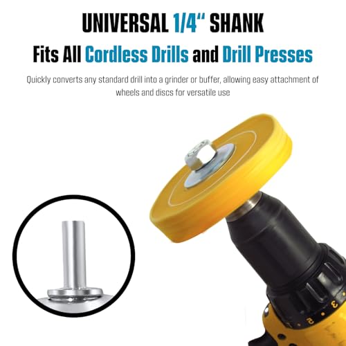 LINE10 Tools 1/2-Inch Drill Arbor Adapter for Buffing and Grinding Wheels - Image 2