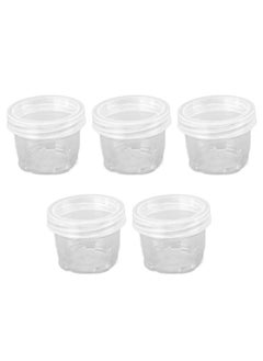 5PCS Portable Sauce Bottle Salad Dressing Container Reusable Plastic Small Condiment Cups Set with Lids and Storage Bag for Travel Camping Fishing Black