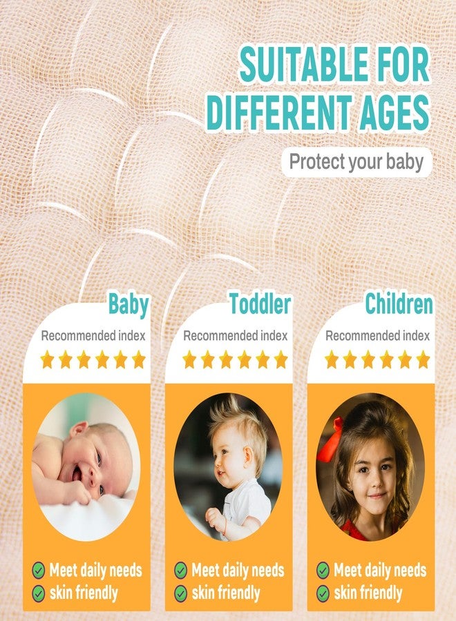 MIGIOL Hooded Baby Bath Towels 100% Muslin Cotton Baby Bath Towel for Infant, Toddler and Kids,Soft and Absorbent Newborn Essential，Large 32x32Inch 2 Pieces Coffee & Beige - Image 5