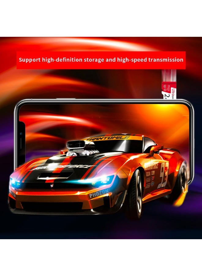 بطاقة SD ميكرو 2TB بطاقة الذاكرة SD بطاقة TF فئة 10 بطاقة SD نقل عالية السرعة مع محول لكاميرات داش وكاميرات العمل وكاميرات المراقبة والأمن - Image 4