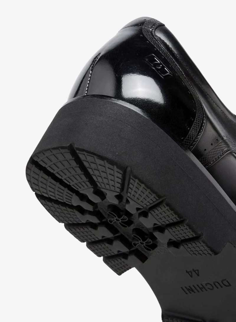 DUCHINI Black Men Perforated Leather Derby Shoes for Men | Best Price UAE