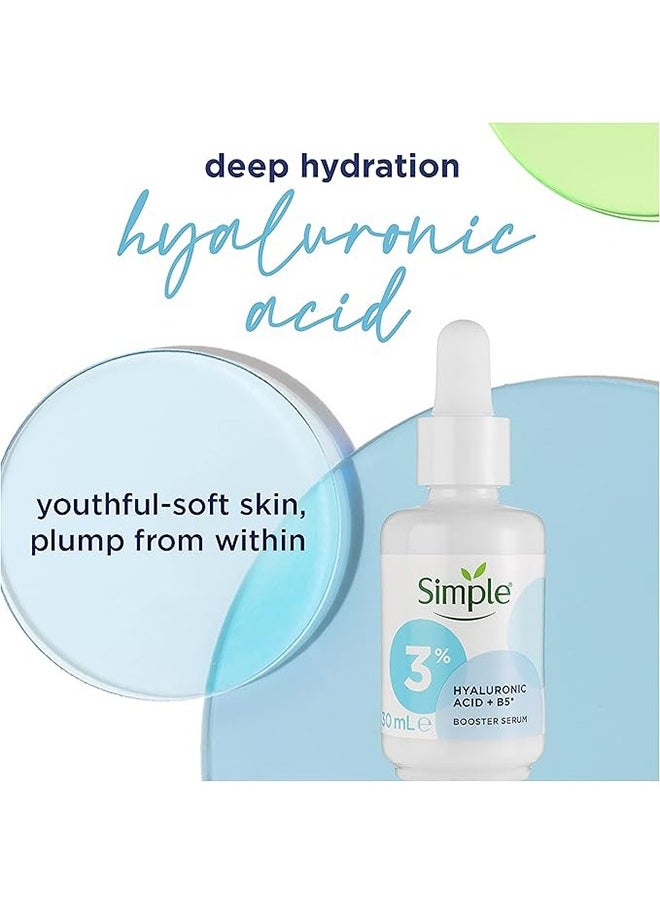 simple - 3% Hyaluronic Acid +Vit B5 Booster Serum, Deep Hydration, Soothing Essence Water, Essence Liquid 30ML - Image 1