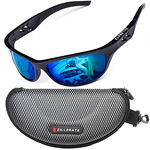 ZILLERATE Polarized Sunglasses For Men - Gafas De Sol Para Hombre - Mens & Womens Sport Sun Glasses, Running Golf Driving Fishing Cycling Sports, 100% UV Protection, Light & Durable Wrap Frame - Image 2