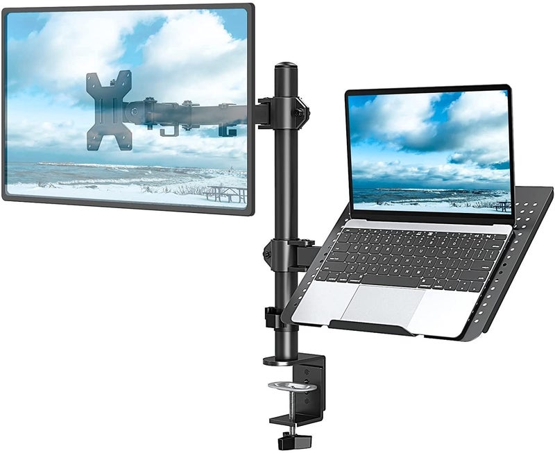 GITRU Height Adjustable Monitor Stand with Laptop Notebook Stand Monitor Mount for 1327 Screen Tilt Swivel