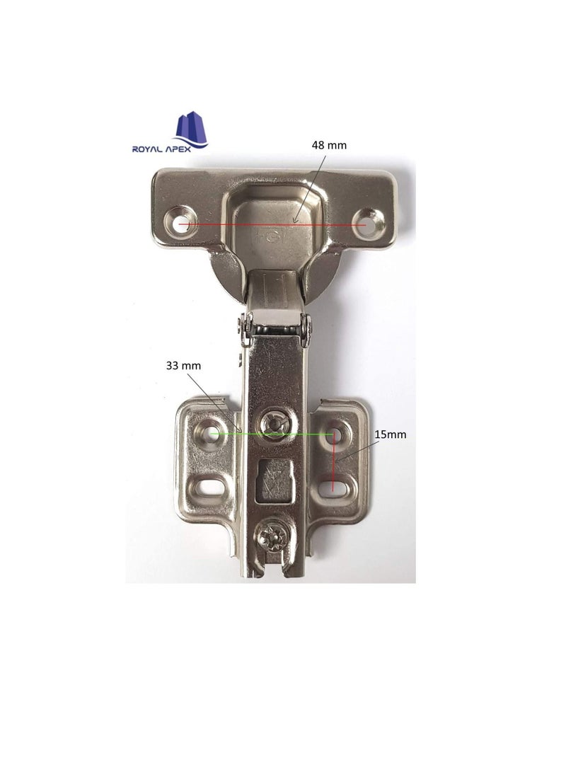 110 Degree Angle Adjustable Stainless Steel Cabinet Door Concealed Cabinet Hinge Full Overlay Half Overlay Inset Hinges (6, Full Overlay) - Image 3
