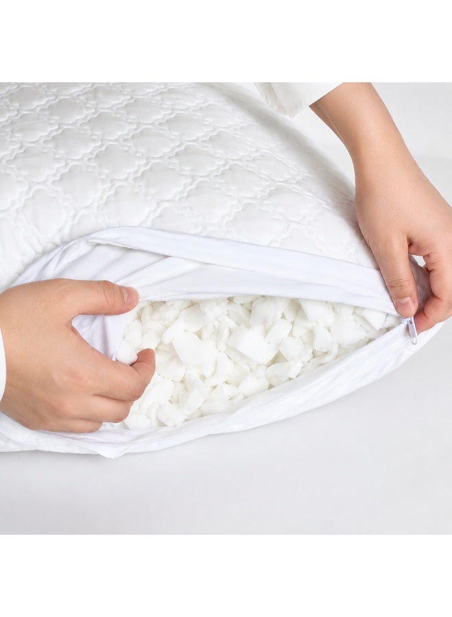 **Hotel-Style Adjustable Loft Pillow with Shredded Foam Filling and Zipper – Soft Quilted Fabric for Comfortable Head and Neck Support** - Image 3