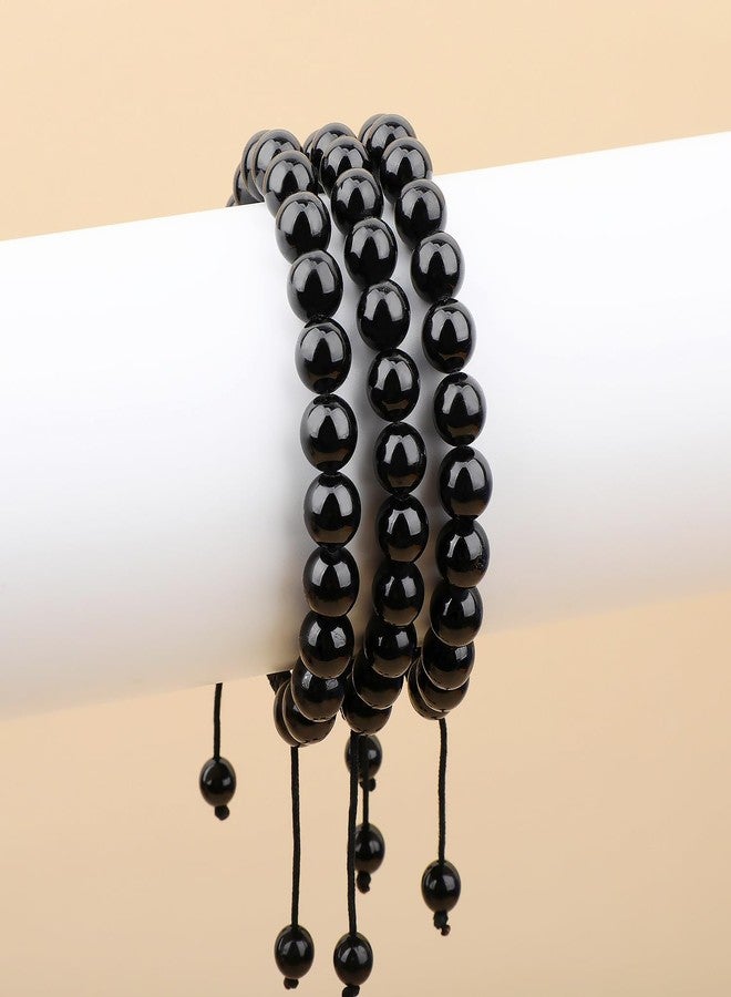 أد بيدز أساور أحجار كريمة للجنسين من AD Beads، مقاس 8 مم، قابلة للتعديل من 7 إلى 9 بوصات || ارتدِ هذا السوار العلاجي المصنوع من الأحجار الكريمة الطبيعية للمساعدة في التخلص من الألم والخوف || واستعادة طاقتك |||، 3، تورمالين - Image 3