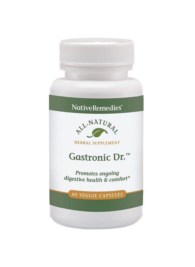 Native Remedies Gastronic Dr. All Natural Herbal Supplement For Healthy Digestion And Comfort After Meals Promotes A Healthy Stomach Lining And Balanced Stomach Acid Levels 60 Veggie Caps  - Image 2