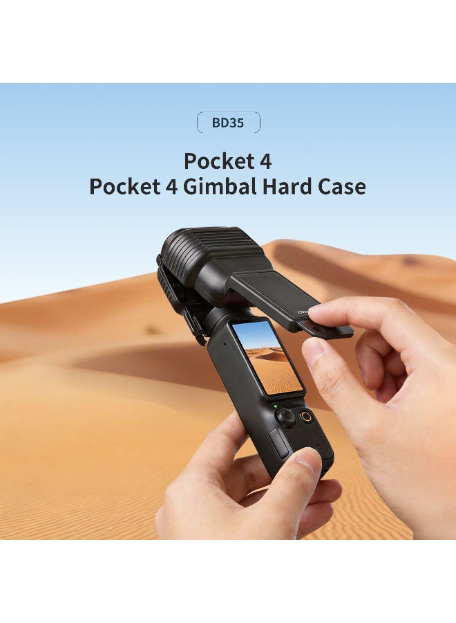 aMagisn متوافق مع DJI Osmo Pocket 4، غطاء حماية شفاف جزئيًا للكاميرا المحمولة بتصميم حماية كامل، بطانة إسفنجية مقاومة للصدمات، حقيبة حماية مدمجة للكاميرا - Image 1