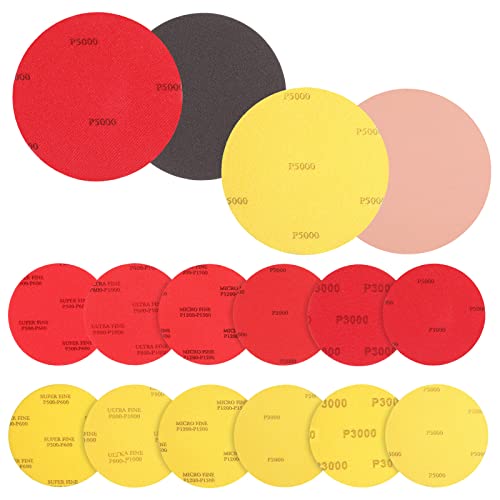 Loopeer 24 Pieces Bowling Sanding Pads Resurfacing Polishing Kit Bowling Ball Accessories Sand Pads Ball Cleaner Kit Grit 500 1000 1500 2000 3000 5000 - Image 1