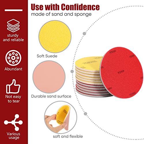 Loopeer 24 Pieces Bowling Sanding Pads Resurfacing Polishing Kit Bowling Ball Accessories Sand Pads Ball Cleaner Kit Grit 500 1000 1500 2000 3000 5000 - Image 3
