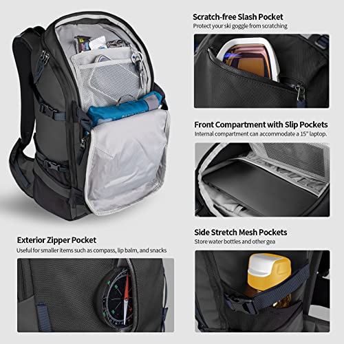 Unigear Ski Hydration Backpack, 30L Snowboard Travel Bag 900D Polyester Water-resistant Backpack for Skiing, Hiking, Camping - Image 3